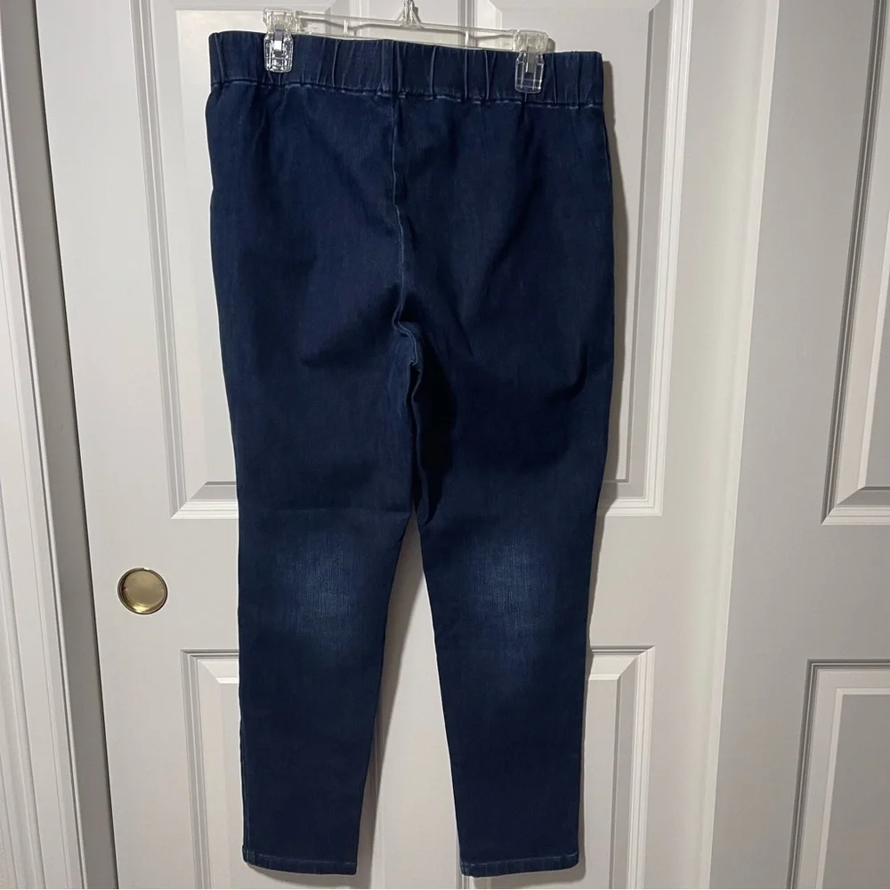 Soft Surroundings Pull-on Skinny Straight Leg Ankle Length Jeans Large